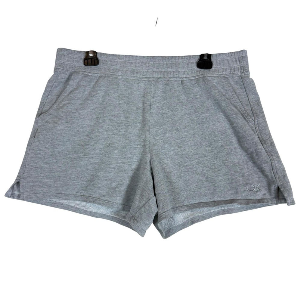 Calvin Klein Shorts Womens XL Gray French Terry 3 Inseam Sweat Athletic Pockets